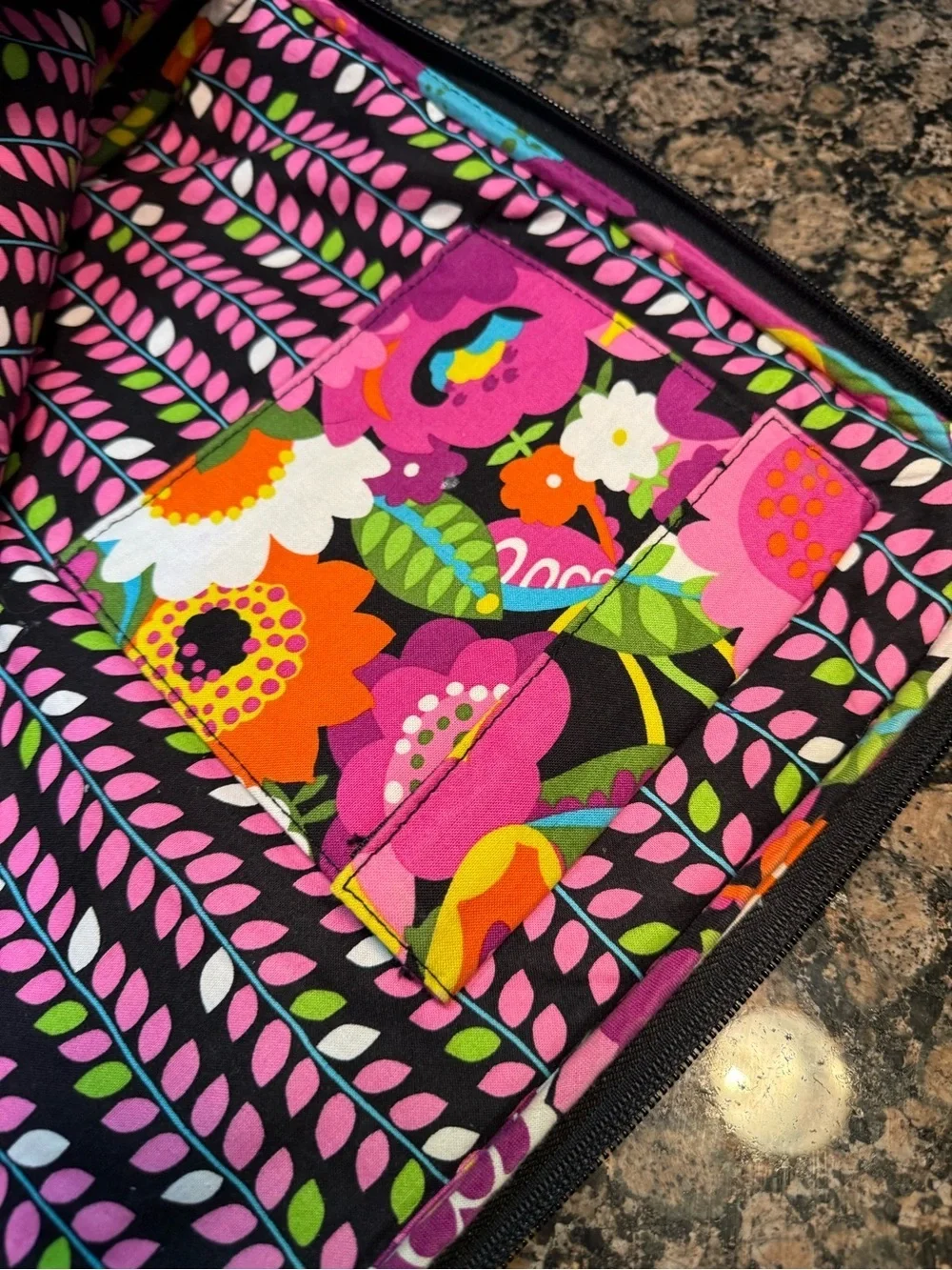 Vera Bradley Multicolor Floral Quilted Laptop Sleeve